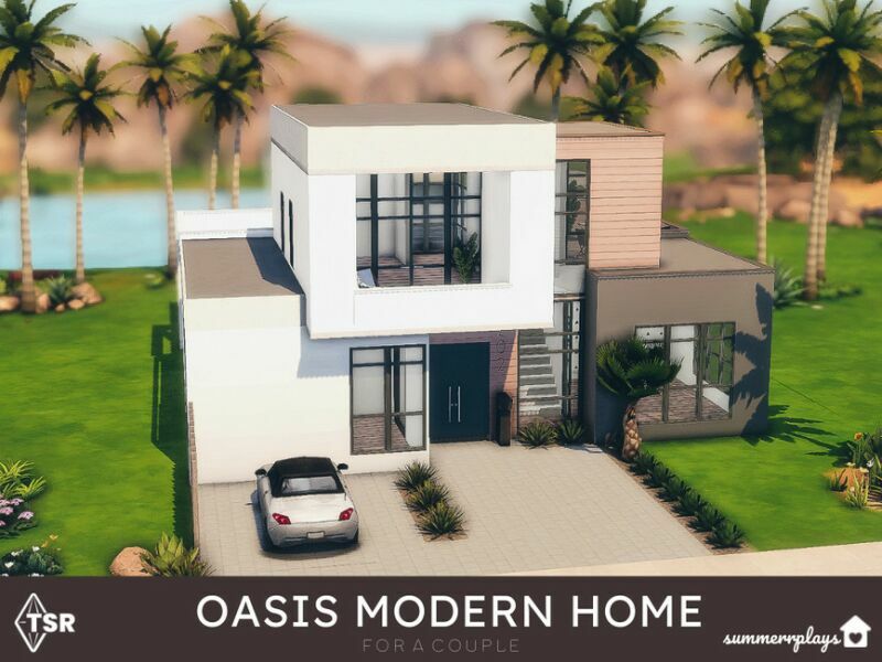 Oasis Modern Couple Home 1 Oasis Modern Couple Home Sims 4 CC