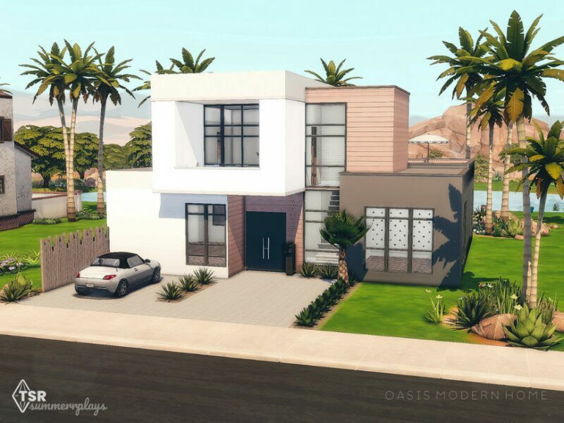 Oasis Modern Couple Home 7 sims 4 cc oasis modern couple home 2