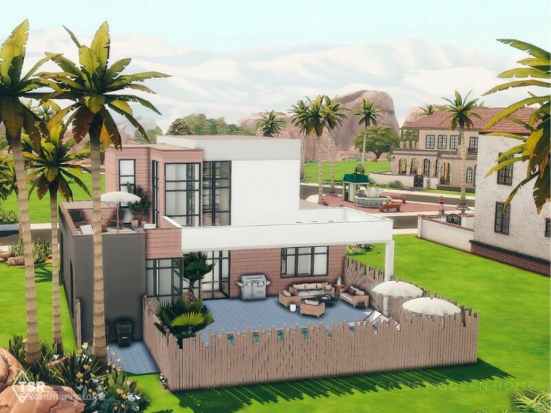 Oasis Modern Couple Home 5 sims 4 cc oasis modern couple home 3