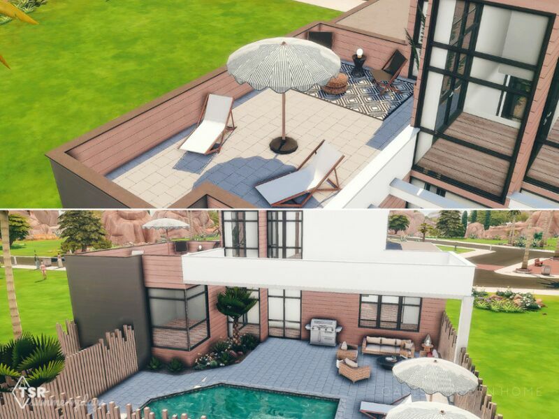 Oasis Modern Couple Home 6 sims 4 cc oasis modern couple home 4
