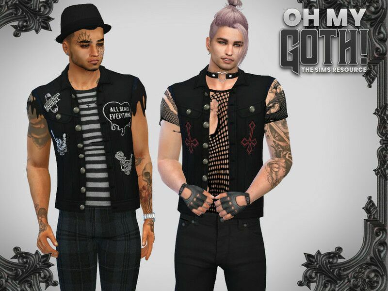 OH MY Goth Slinger Shirt By Mclaynesims 1 OH MY Goth Slinger Shirt By Mclaynesims Sims 4 CC