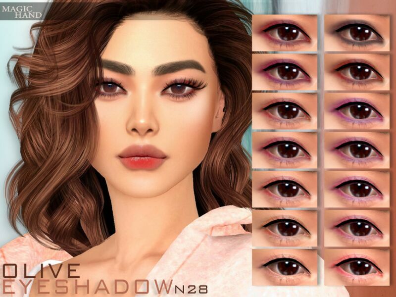 Olive Eyeshadow N28 By Magichand 1 Olive Eyeshadow N28 By Magichand Sims 4 CC