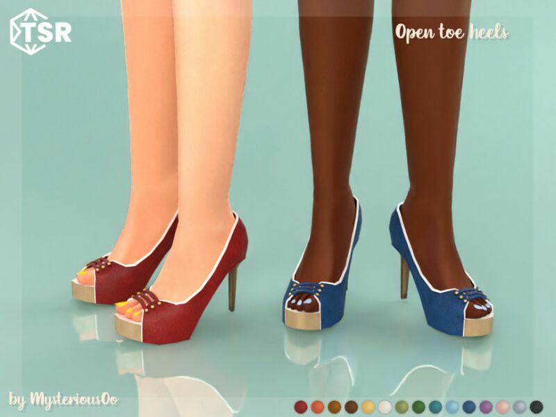 Open TOE Heels By Mysteriousoo 1 Open TOE Heels By Mysteriousoo Sims 4 CC
