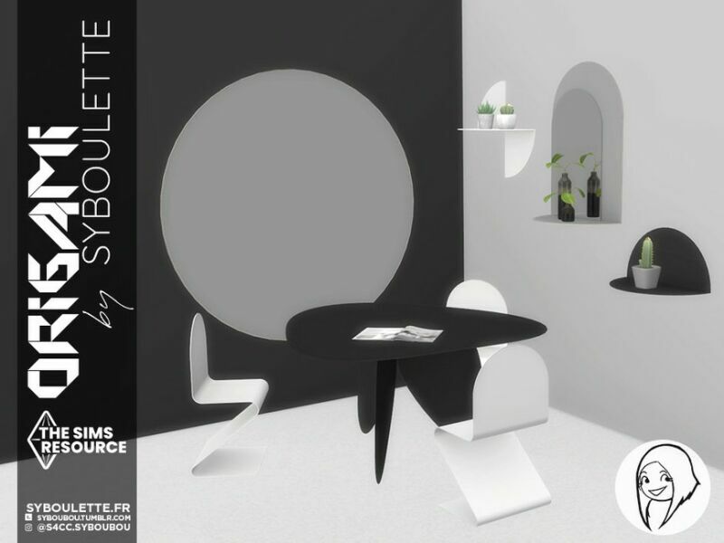 Origami SET – Part 2 By Syboubou 3 sims 4 cc origami set part 2 by syboubou 3