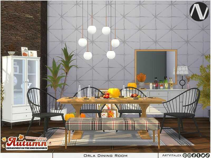 Orla Dining Room By Artvitalex 1 Orla Dining Room By Artvitalex Sims 4 CC