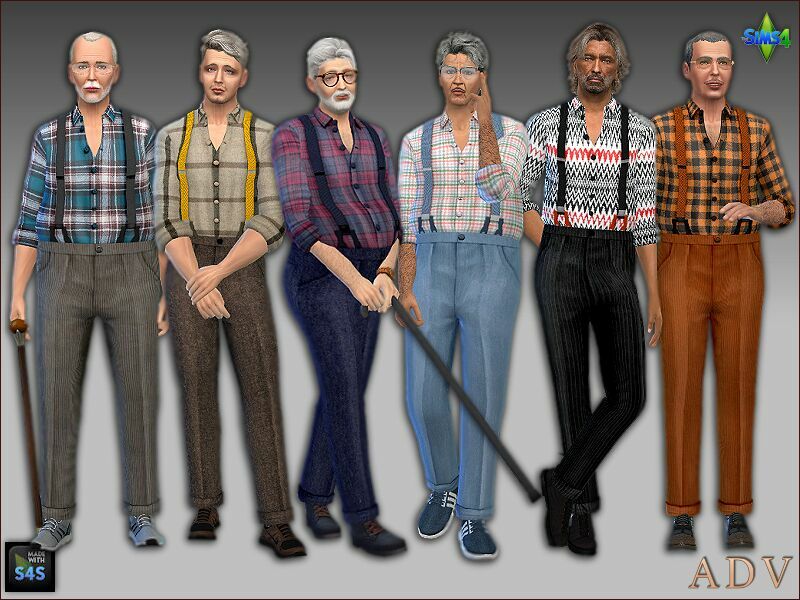 Outfit For Male Seniors 1 Outfit For Male Seniors Sims 4 CC
