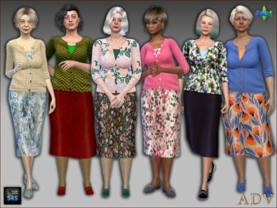 Outfits For Female Seniors Sims 4 CC