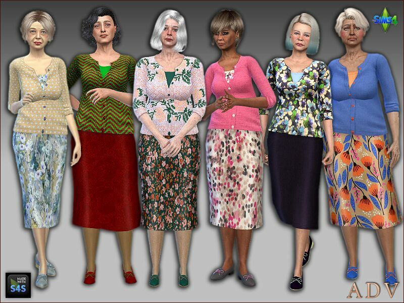 Outfits For Female Seniors 1 Outfits For Female Seniors Sims 4 CC