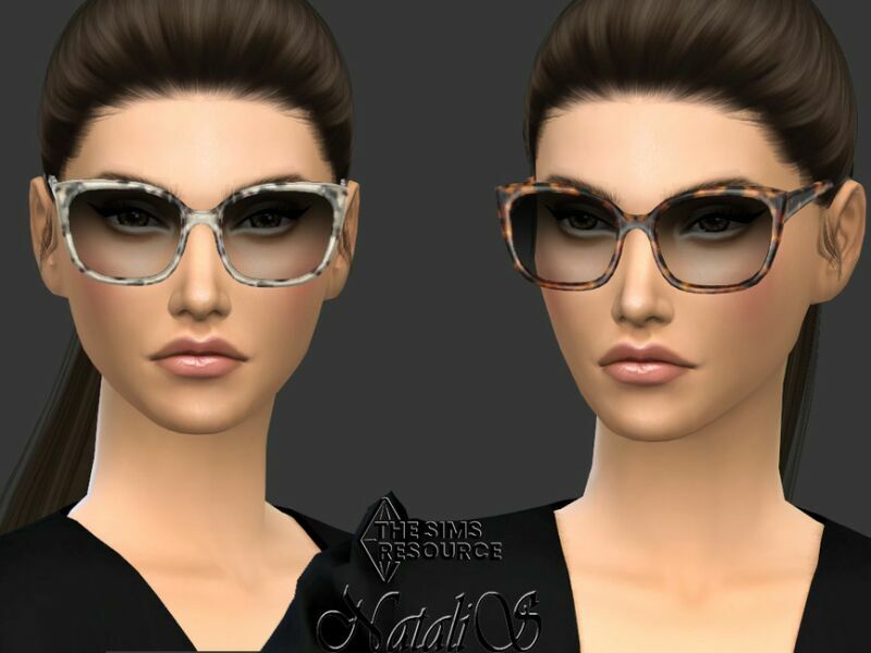 Oval Acetat Frame Sunglasses By Natalis 1 Oval Acetat Frame Sunglasses By Natalis Sims 4 CC
