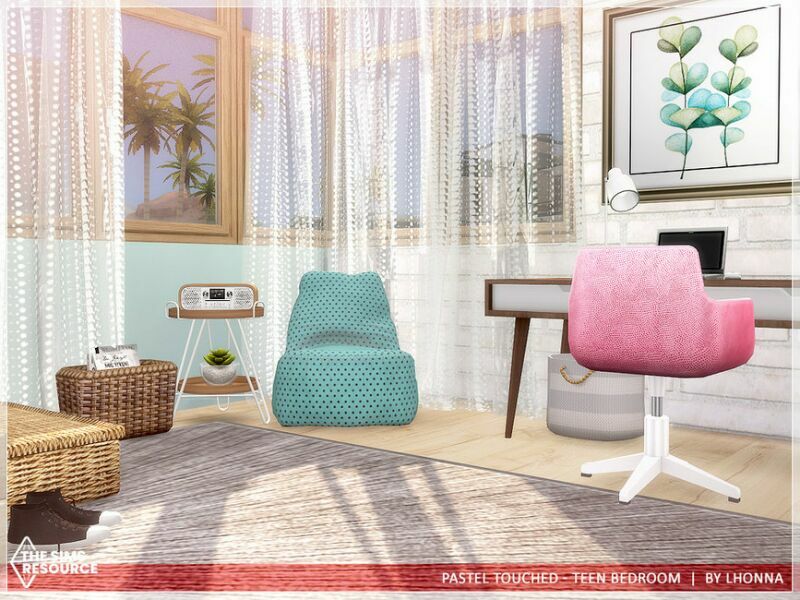 Pastel Touched – Teen Bedroom /TSR CC Only/ By Lhonna 4 sims 4 cc pastel touched teen bedroom tsr cc only by lhonna 4