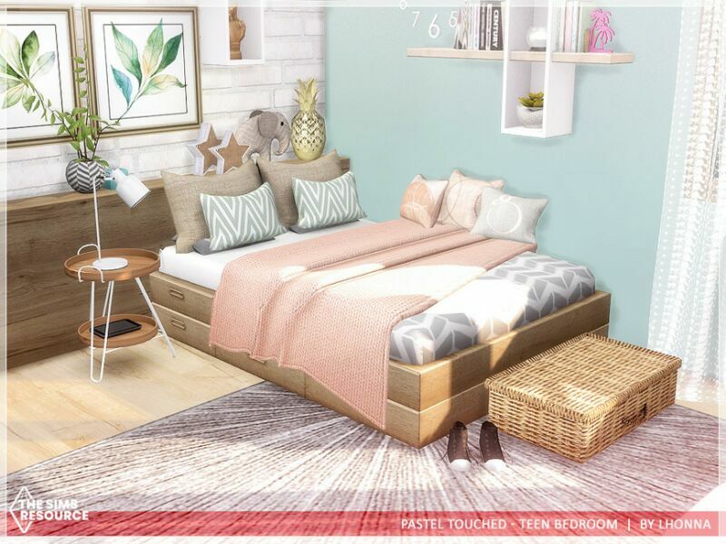 Pastel Touched – Teen Bedroom /TSR CC Only/ By Lhonna 2 sims 4 cc pastel touched teen bedroom tsr cc only by lhonna 6