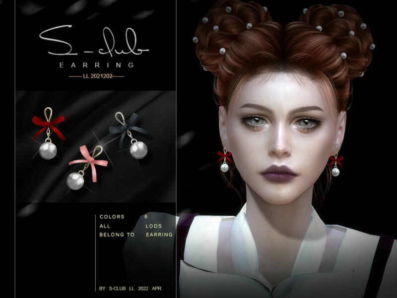 Pearl Hair Accessories By S-Club 1 Pearl Hair Accessories By S-Club Sims 4 CC