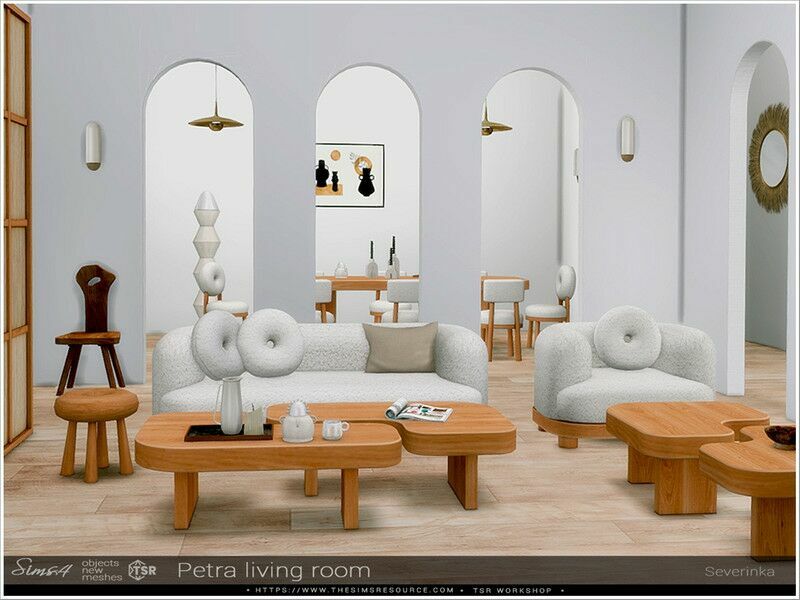 Petra Living Room / 1 Petra Living Room / Sims 4 CC