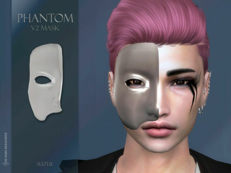 Phantom V2 Mask By Suzue 1 Phantom V2 Mask By Suzue Sims 4 CC
