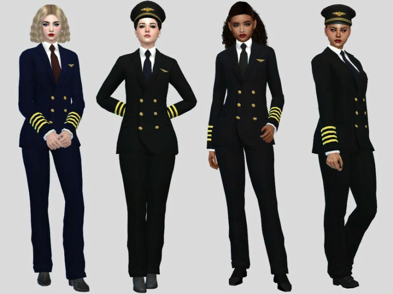Pilot Uniform F By Mclaynesims 1 Pilot Uniform F By Mclaynesims Sims 4 CC