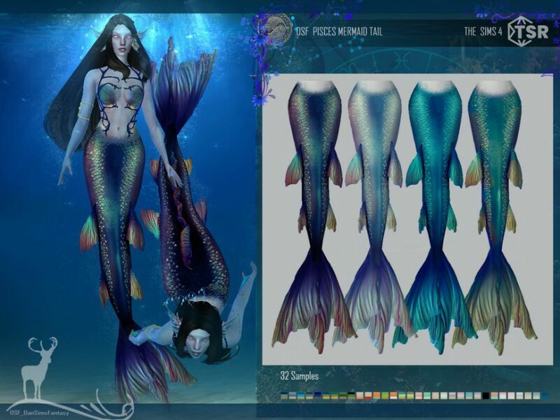 Pisces Mermaid Tail By Dansimsfantasy 1 Pisces Mermaid Tail By Dansimsfantasy Sims 4 CC
