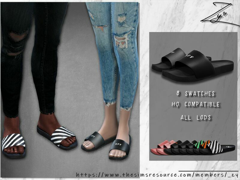 Pool Sliders For Women By _ZY 1 Pool Sliders For Women By _ZY Sims 4 CC
