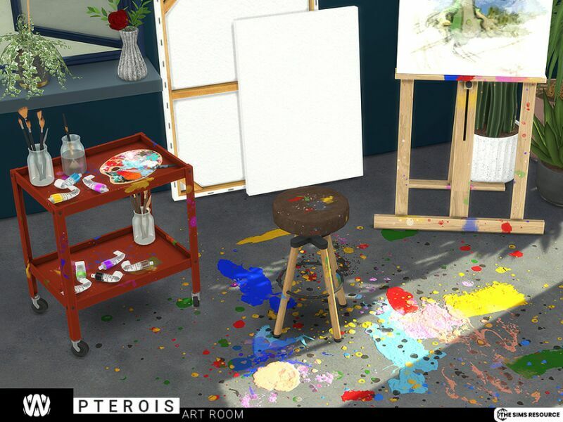 Pterois ART Room By Wondymoon 3 sims 4 cc pterois art room by wondymoon 2