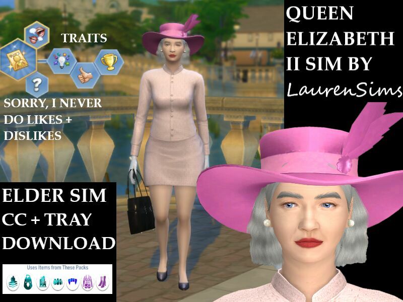Queen Elizabeth II Sim!!!! By Laurensims 1 Queen Elizabeth II Sim!!!! By Laurensims Sims 4 CC