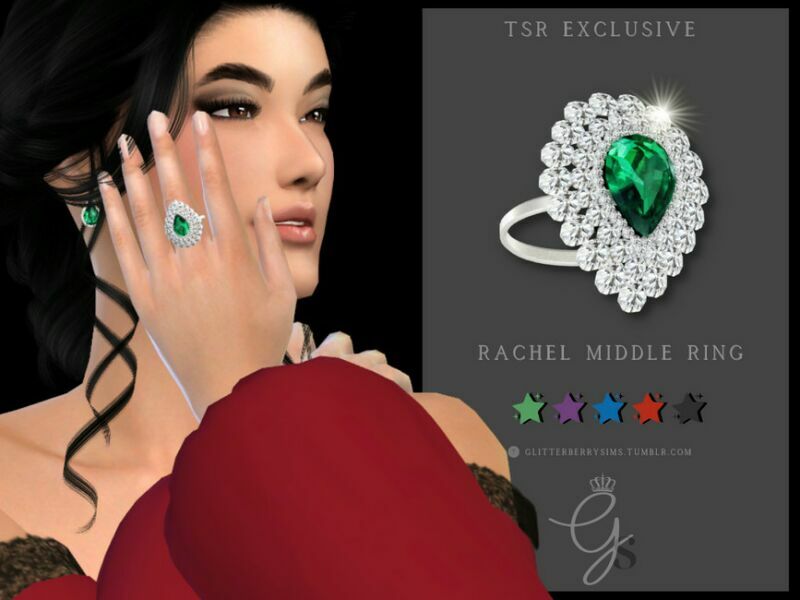 Rachel Middle Ring By Glitterberryfly 1 Rachel Middle Ring By Glitterberryfly Sims 4 CC