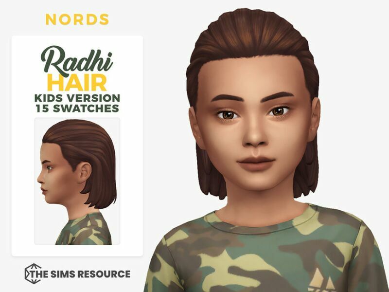 Radhi Hair For Kids By Nords 1 Radhi Hair For Kids By Nords Sims 4 CC