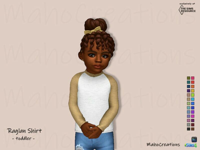 Raglan Shirt – Toddler By Mahocreations 1 Raglan Shirt – Toddler By Mahocreations Sims 4 CC