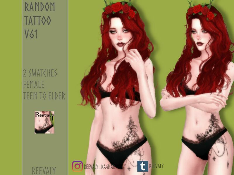 Random Tattoo V61 By Reevaly 1 Random Tattoo V61 By Reevaly Sims 4 CC