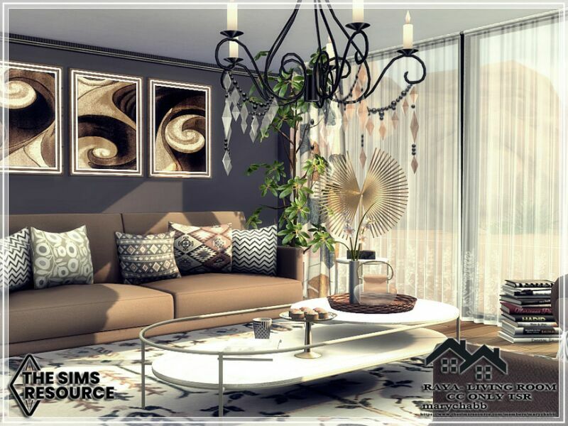 Raya – Living Room – CC Only TSR By Marychabb 4 sims 4 cc raya living room cc only tsr by marychabb 2