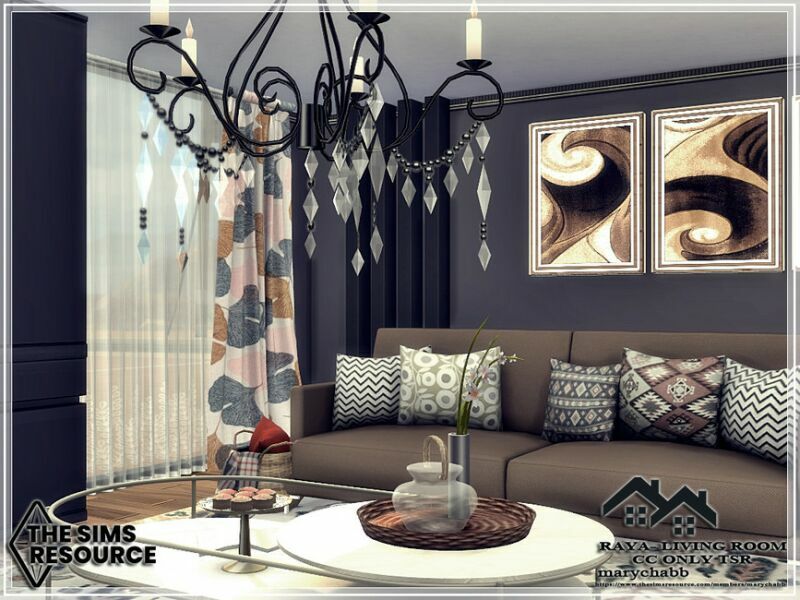 Raya – Living Room – CC Only TSR By Marychabb 2 sims 4 cc raya living room cc only tsr by marychabb 4