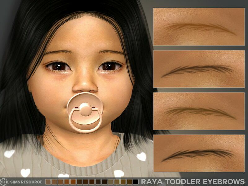 Raya Toddler Eyebrows By Msqsims 1 Raya Toddler Eyebrows By Msqsims Sims 4 CC