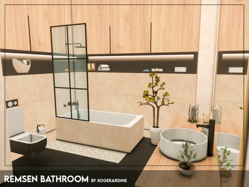Remsen Bathroom (TSR Only CC) By Xogerardine 1 Remsen Bathroom (TSR Only CC) By Xogerardine Sims 4 CC