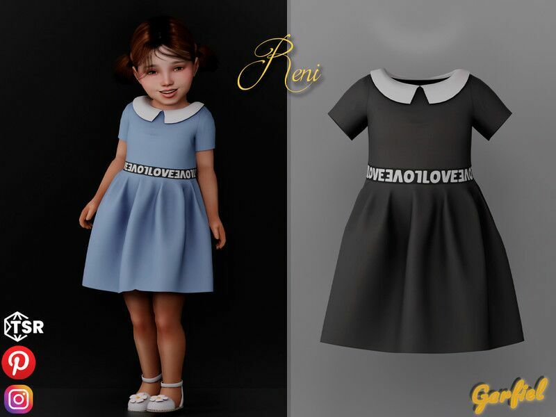 Reni – Cute Toddler Dress 1 Reni – Cute Toddler Dress Sims 4 CC