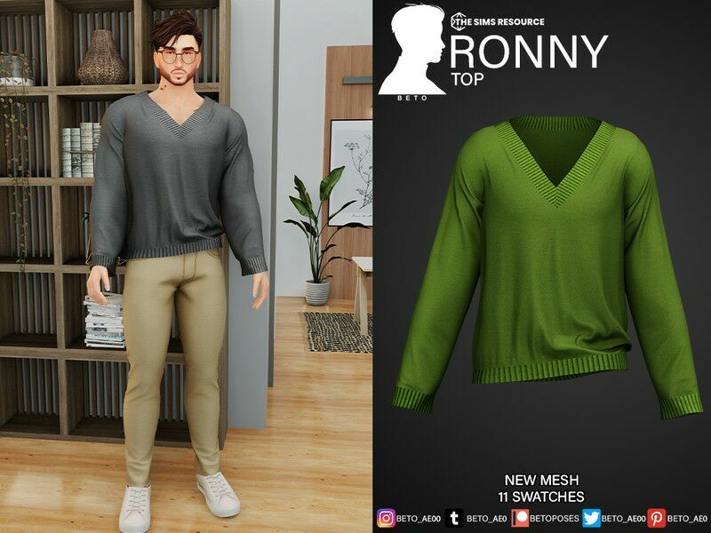 Ronny (TOP) 1 Ronny (TOP) Sims 4 CC