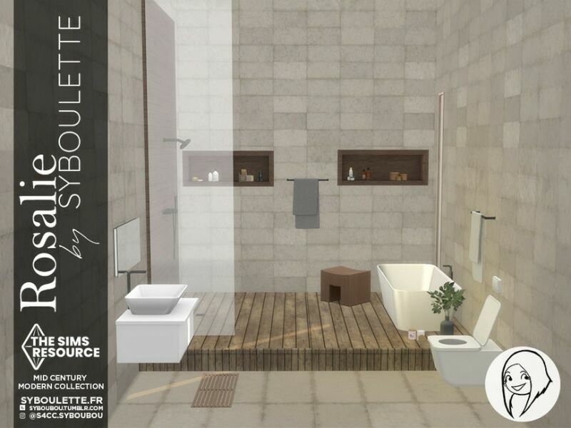 Rosalie Bathroom SET By Syboubou 4 sims 4 cc rosalie bathroom set by syboubou 2