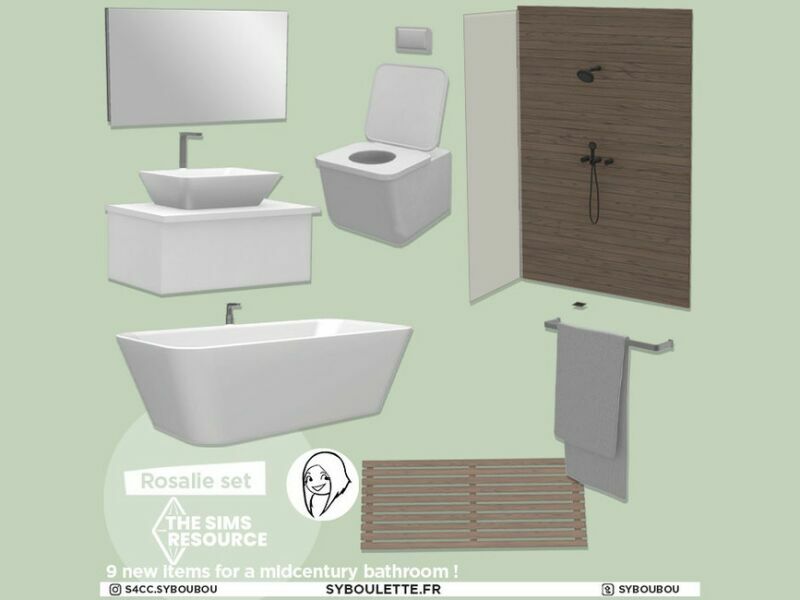 Rosalie Bathroom SET By Syboubou 2 sims 4 cc rosalie bathroom set by syboubou 4