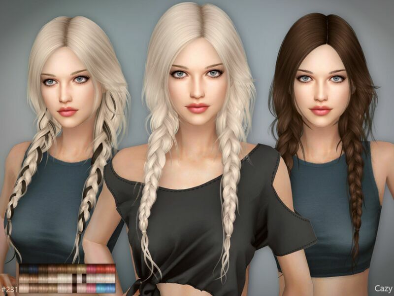 Rose – Female Hairstyle By Cazy 1 Rose – Female Hairstyle By Cazy Sims 4 CC