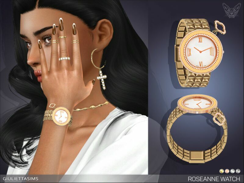 Roseanne Watch (Left Wrist) By Feyona 1 Roseanne Watch (Left Wrist) By Feyona Sims 4 CC
