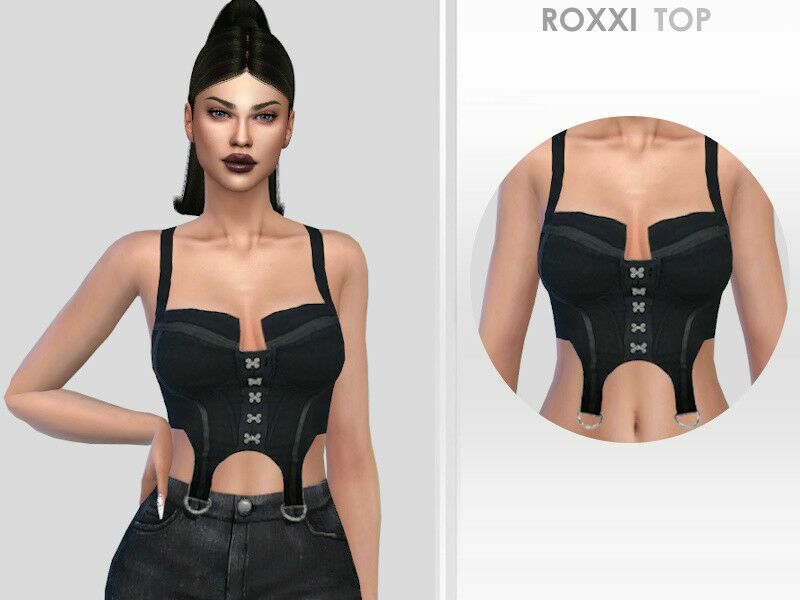 Roxxi TOP By Puresim 1 Roxxi TOP By Puresim Sims 4 CC