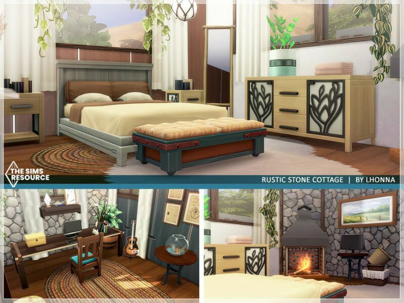 Rustic Stone Cottage /NO CC/ By Lhonna 2 sims 4 cc rustic stone cottage no cc by lhonna 7
