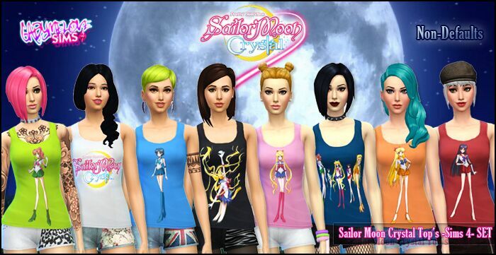 Sailor Moon Crystal Tops | Updated 2023 3 sims 4 cc sailor moon crystal tops updated 2023 2