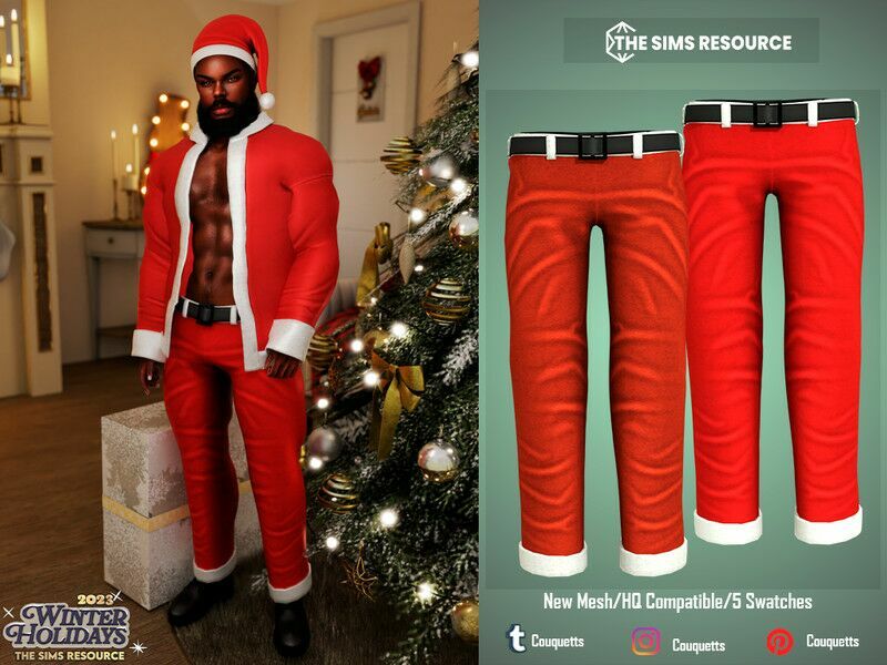 Santa Pants By Couquett 1 Santa Pants By Couquett Sims 4 CC