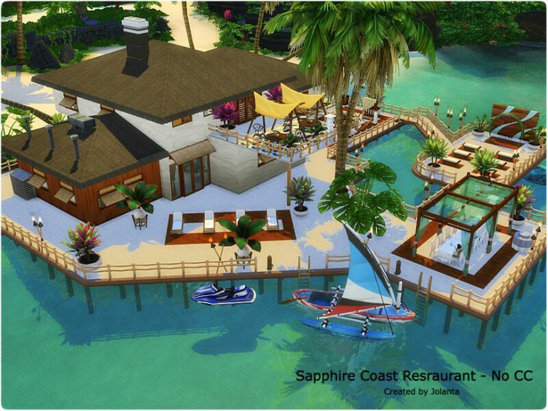 Sapphire Coast Resraurant – NO CC By Jolanta 7 sims 4 cc sapphire coast resraurant no cc by jolanta 2