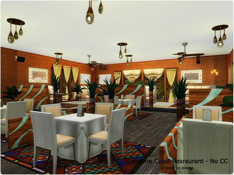Sapphire Coast Resraurant – NO CC By Jolanta 6 sims 4 cc sapphire coast resraurant no cc by jolanta 3