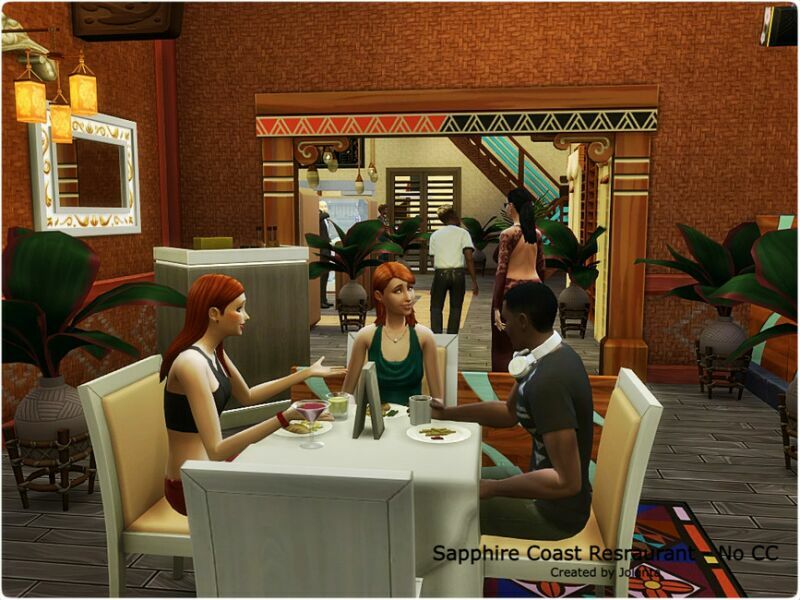 Sapphire Coast Resraurant – NO CC By Jolanta 5 sims 4 cc sapphire coast resraurant no cc by jolanta 4