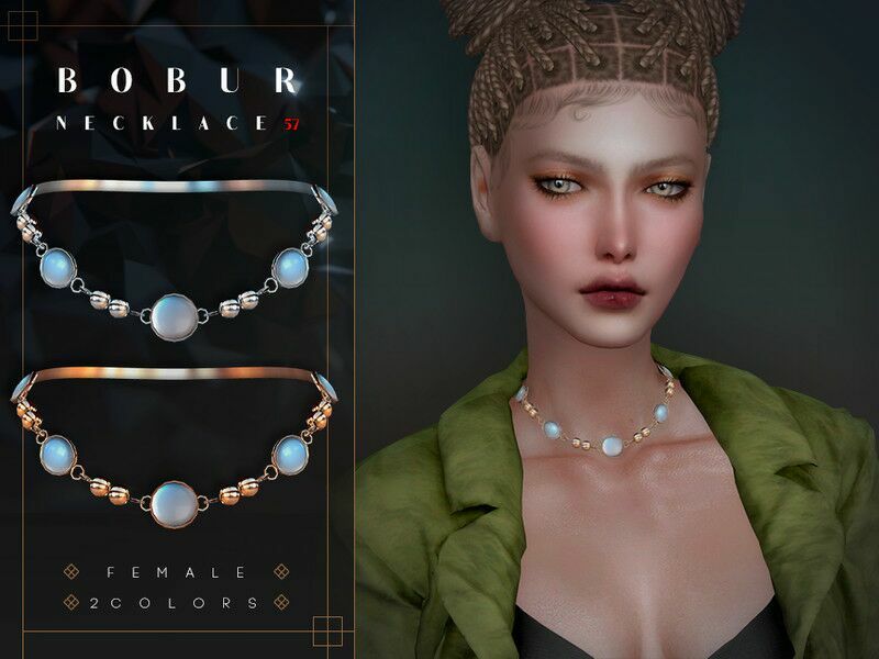 Sapphire Necklace By Bobur3 1 Sapphire Necklace By Bobur3 Sims 4 CC