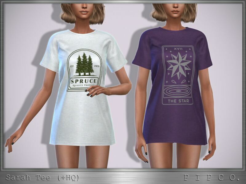 Sarah TEE Dress. By Pipco 1 Sarah TEE Dress. By Pipco Sims 4 CC
