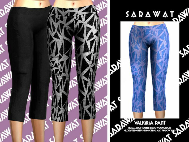 Sarawat_Valkiria Pant By Sarawat 1 Sarawat_Valkiria Pant By Sarawat Sims 4 CC