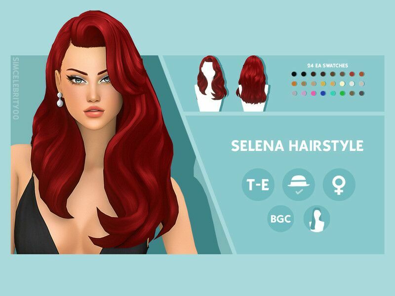 Selena Hairstyle By Simcelebrity00 1 Selena Hairstyle By Simcelebrity00 Sims 4 CC