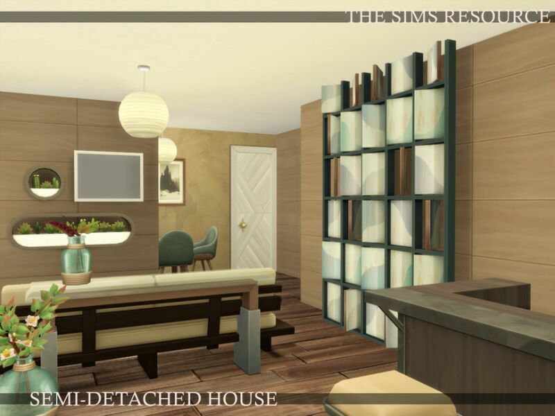 sims 4 cc semi detached house nocc by simzmora 6