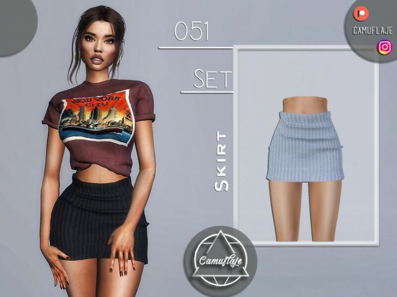 SET 051 – Skirt By Camuflaje 1 SET 051 – Skirt By Camuflaje Sims 4 CC